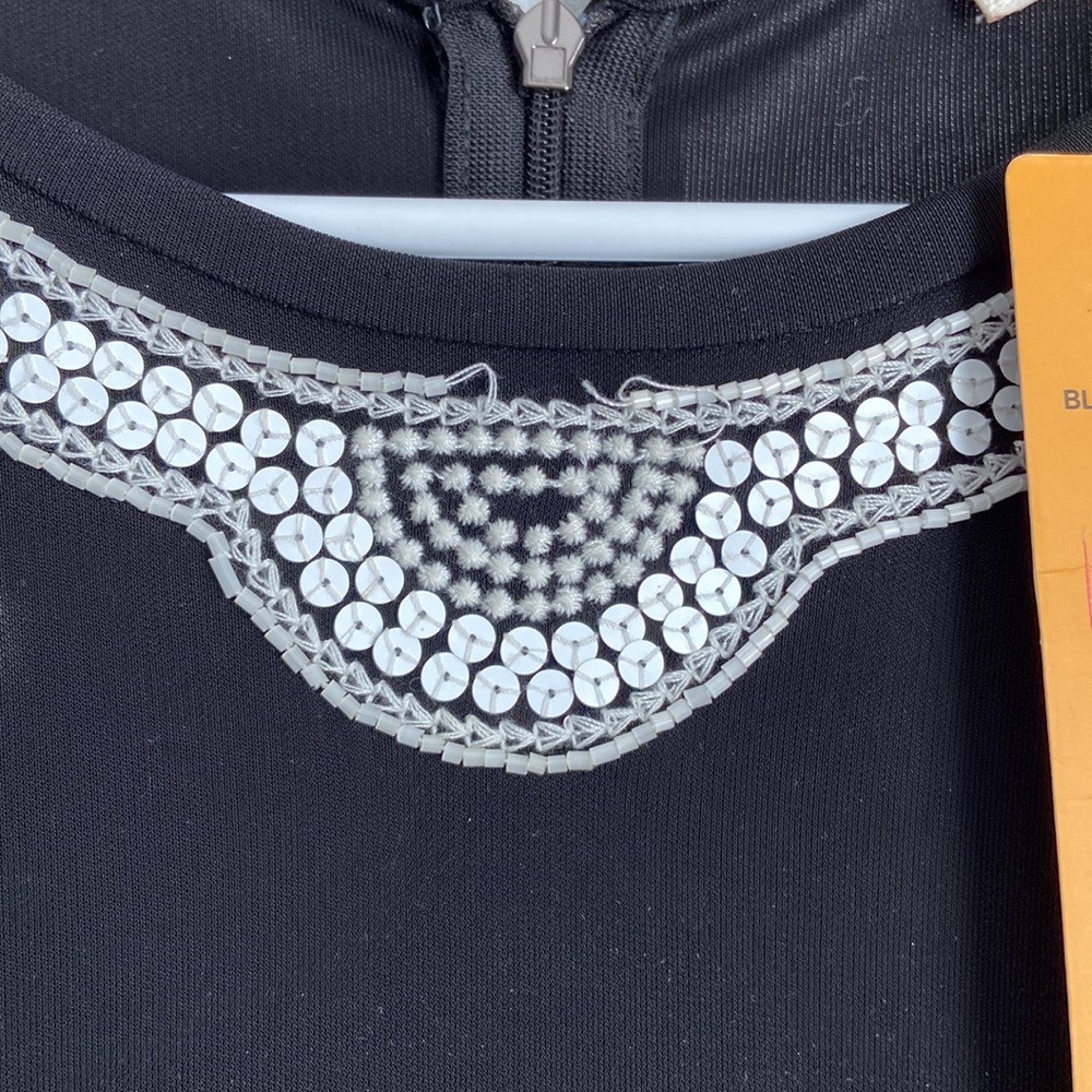 Tory Burch Black Ivory Long Sleeve Dress, flawed - Picture 6 of 11